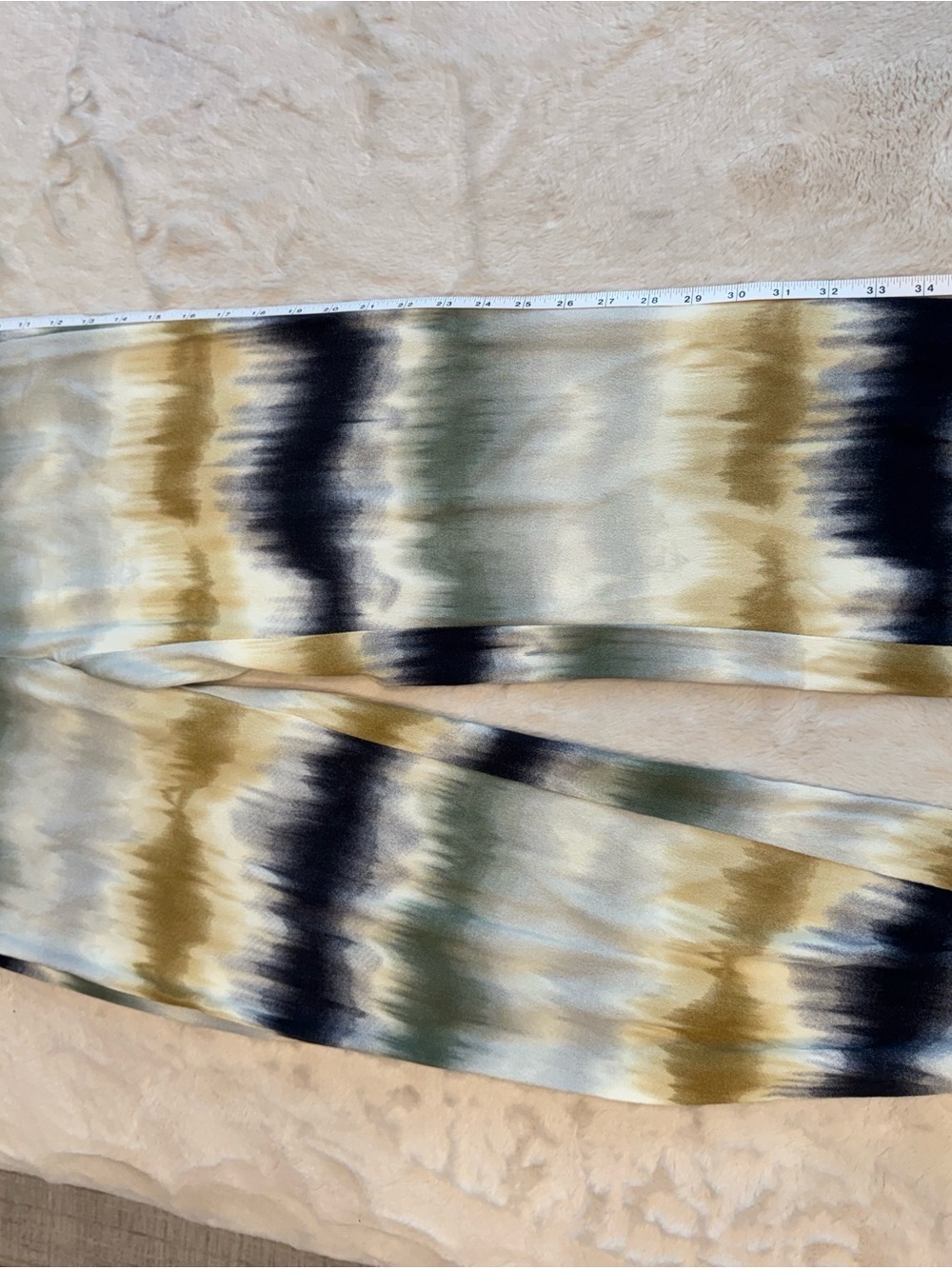 Zara Tie-Dye Wide Leg Pants — Olive, Navy & Mustard - Picture 6 of 8